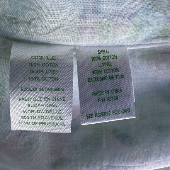 Lilly Pulitzer Dress Cathy Skye Blue Heaven Iridescent Lace Back Shift Size 8 - Picture 8 of 8